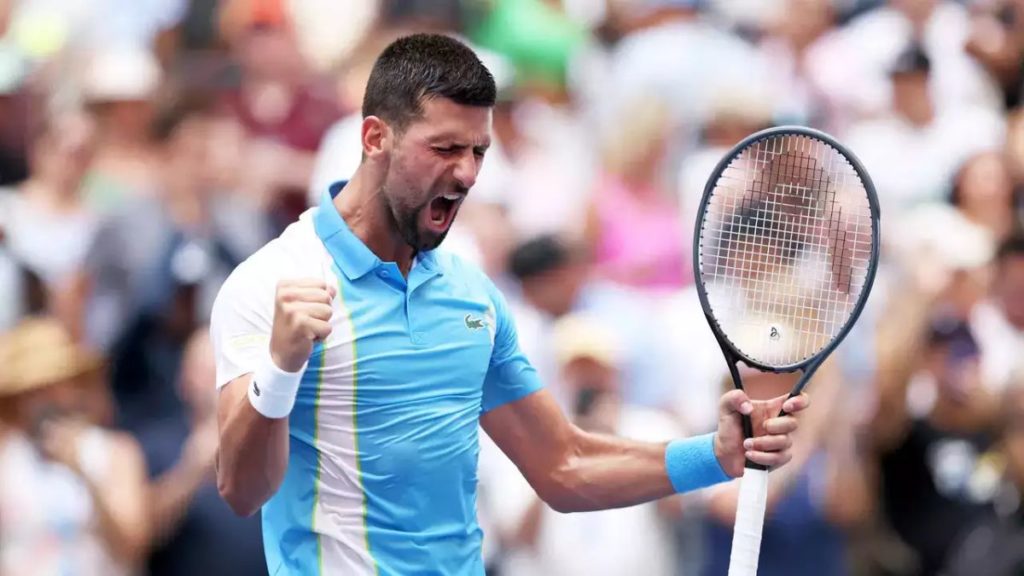 Novak Djokovic defeats Taylor Fritz to reach his 47th Grand Slam semifinal.