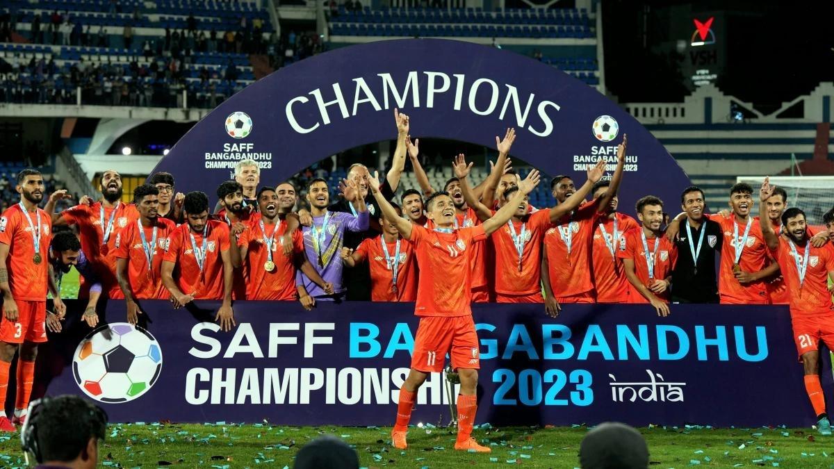 At the SAFF Championship 2023, Gurpreet Sandhu’s incredible save secures India’s 9th win, and PM Modi sends his congratulations.