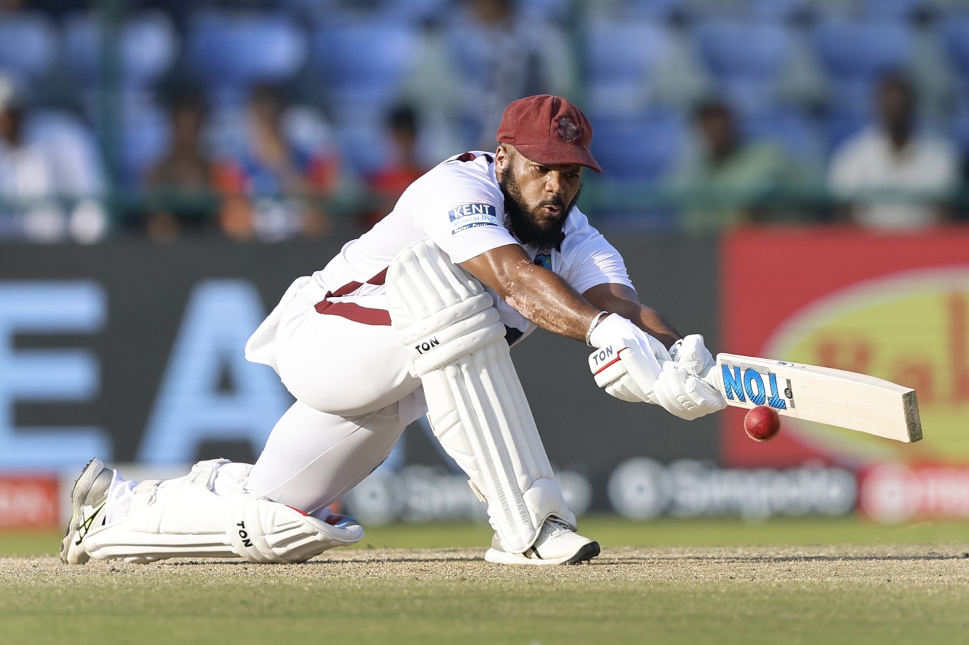 Hope and Campbell fight back after Kuldeep five-for forces WI follow on on October 12, 2025 at 11:47 am